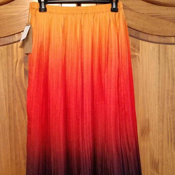 Fall Ombre Pleated Skirt🌻 NWT - Picture 6 of 11